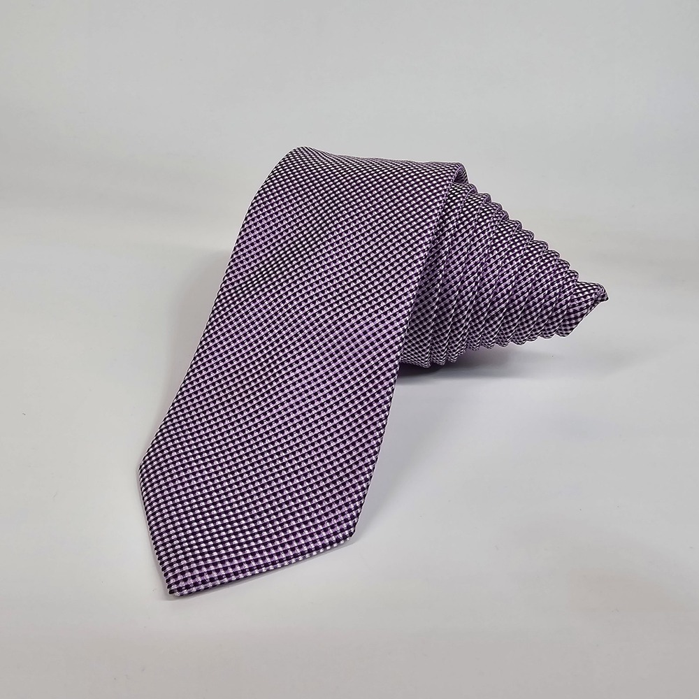 Hugo Boss Purple Checkered Tie